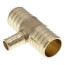 1" PEX x 1" PEX x 1/2" PEX DZR Brass Tee (Lead Free)
