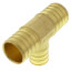 1" PEX x 1" PEX x 3/4" PEX Brass Tee (Lead Free)