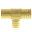1" PEX x 1" PEX x 3/4" PEX Brass Tee (Lead Free)