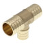 1" PEX x 1" PEX x 3/4" PEX DZR Brass Tee (Lead Free)