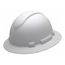 Ridgeline Full Brim Hard Hat, 4-Point Ratchet Suspension, White Graphite Pattern