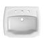 LPT972.8#01 Guinevere 24-3/8" x 19-7/8" Rectangular Pedestal Bathroom Sink for 8" Center Faucets (Cotton White)