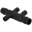 EP Flow-Through Opposing Port Multi-Port Tee, 3 Outlets, 3/4"