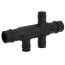 EP Flow-Through Opposing Port Multi-Port Tee, 3 Outlets, 3/4"