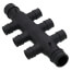 EP Flow-Through Opposing Port Multi-Port Tee, 6 Outlets, 3/4"