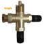 Universal Gas Log Lighter Valve w/ Key & Nut, Polished Brass Escutcheon