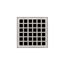 4" x 4" QD 4 Complete Kit w/ Squares Pattern Decorative Plate w/ PVC Drain Body, 2" Outlet (Satin Stainless)