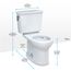CST785CEFG#12 Drake Transitional 2-Piece Round 1.28 GPF Universal Height Tornado Flush Toilet w/ CEFIONTECT (Sedona Beige)
