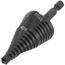 Step Drill Bit, Quick Release, Double Spiral Flute, 7/8 to 1-1/8"