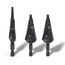 3-Piece Double-Fluted Quick-Release Step Drill Bit Set