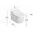 CWT4474047CMFG#MS Washlet + Rp Wall Hung D Shape Toilet w/ RX Bidet Seat & Duofit In Wall 1.28 & 0.9 GPF Dual Flush Tank System (Matte Silver)