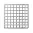 5" x 5" Squares Pattern Decorative Plate for Q 5, QD 5, QDB 5 (Satin Stainless)