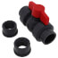 1" QTA PVC Compact Ball Valve w/ Socket and Threaded Ends (Gray)