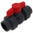 1" QTA PVC Compact Ball Valve w/ Socket and Threaded Ends (Gray)