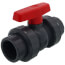 1-1/2" QTA PVC Compact Ball Valve w/ Socket and EPDM O-Rings, TPV seats (Gray)