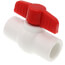 1/2" QVC SCH 40 PVC Compact Ball Valve w/ EPDM O-Ring - White (Socket)