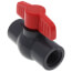 1/2" QVC SCH 80 PVC Compact Ball Valve w/ EPDM O-Ring - Gray (Threaded)