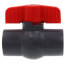 3/4" QVC SCH 80 PVC Compact Ball Valve w/ EPDM O-Ring - Gray (Threaded)