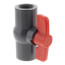 1" QVC SCH 80 PVC Compact Ball Valve w/ EPDM O-Ring - Gray (Socket)