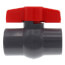 1" QVC SCH 80 PVC Compact Ball Valve w/ EPDM O-Ring - Gray (Threaded)