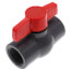 1" QVC SCH 80 PVC Compact Ball Valve w/ EPDM O-Ring - Gray (Threaded)