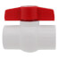 1" QVC SCH 40 PVC Compact Ball Valve w/ EPDM O-Ring - White (Threaded)