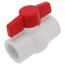 1" QVC SCH 40 PVC Compact Ball Valve w/ EPDM O-Ring - White (Threaded)