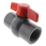 1-1/4" QVC SCH 80 PVC Compact Ball Valve w/ EPDM O-Ring - Gray (Threaded)