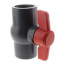 1-1/4" QVC SCH 80 PVC Compact Ball Valve w/ EPDM O-Ring - Gray (Threaded)