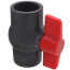 1-1/2" QVC SCH 80 PVC Compact Ball Valve w/ EPDM O-Ring - Gray (Socket)