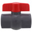 1-1/2" QVC SCH 80 PVC Compact Ball Valve w/ EPDM O-Ring - Gray (Socket)
