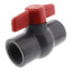 1-1/2" QVC SCH 80 PVC Compact Ball Valve w/ EPDM O-Ring - Gray (Threaded)