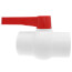 2-1/2" QVC SCH 40 PVC Compact Ball Valve w/ EPDM O-Ring - White (Socket)