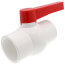 2-1/2" QVC SCH 40 PVC Compact Ball Valve w/ EPDM O-Ring - White (Socket)