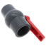 3" QVC SCH 80 PVC Compact Ball Valve w/ EPDM O-Ring - Gray (Threaded)