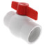 3" QVC SCH 40 PVC Compact Ball Valve w/ EPDM O-Ring - White (Threaded)
