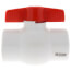 3" QVC SCH 40 PVC Compact Ball Valve w/ EPDM O-Ring - White (Threaded)