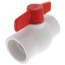 3" QVC SCH 40 PVC Compact Ball Valve w/ EPDM O-Ring - White (Threaded)