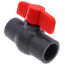 4" QVC SCH 80 PVC Compact Ball Valve w/ EPDM O-Ring - Gray (Threaded)