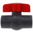 4" QVC SCH 80 PVC Compact Ball Valve w/ EPDM O-Ring - Gray (Threaded)