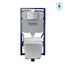CWT4494549CMFGA#MS Washlet + Sp Wall Hung Square Shape Toilet w/ Sw Bidet Seat & Duofit In Wall 1.28 & 0.9 GPF Dual Flush Tank System (Matte Silver)