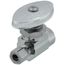 1/2" Nominal Sweat x 1/4" OD Compression Multi-Turn Straight Stop Valve (Chrome Plated)