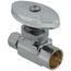 1/2" Nominal Sweat x 1/4" OD Compression Multi-Turn Straight Stop Valve (Chrome Plated)