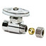 1/2" Nom. Sweat x 3/8" O.D. Compr. Straight Stop Valve (Chrome Plated)