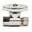 1/2" Nom. Sweat x 3/8" O.D. Compr. Straight Stop Valve (Chrome Plated)