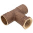 3/4" x 3/4" C x 1/2" F Long Throat Tee (Lead Free)