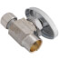 1/2" Nominal Sweat x 3/8" O.D. Compression Straight Stop Valve, Lead Free (Chrome)