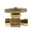 1/2" Nominal Sweat x 3/8" O.D. Compression Straight Stop Valve, Lead Free (Rough Brass)