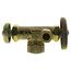 1/2" FIP x 3/8" OD Compression x 1/4" OD Compression Dual Angle Supply Stop, Lead Free (Rough Brass)