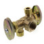 1/2" FIP x 3/8" OD Compression x 3/8" OD Compression Dual Angle Supply Stop, Lead Free (Rough Brass)